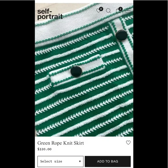 Self Portrait Green Rope Knit Full Set - Picture 8 of 8